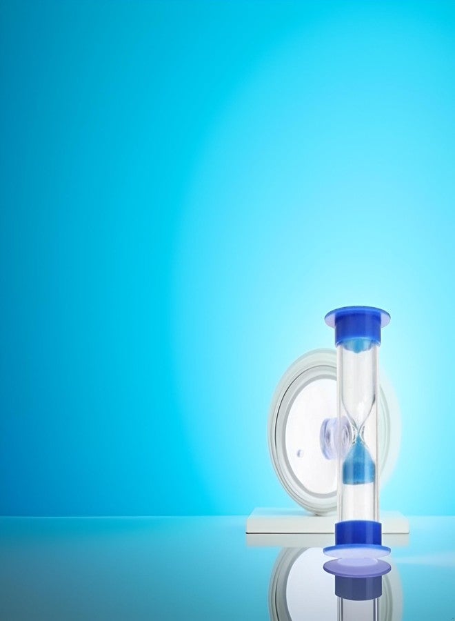 Zhuluck 2 Minute Sand Timer for, Toothbrush Timer for 2mins / 3mins Sand Clock Timer Plastic Suction Cup Hourglass Sandglass Desktop Ornament Party Favors（Blue ） - Image 4